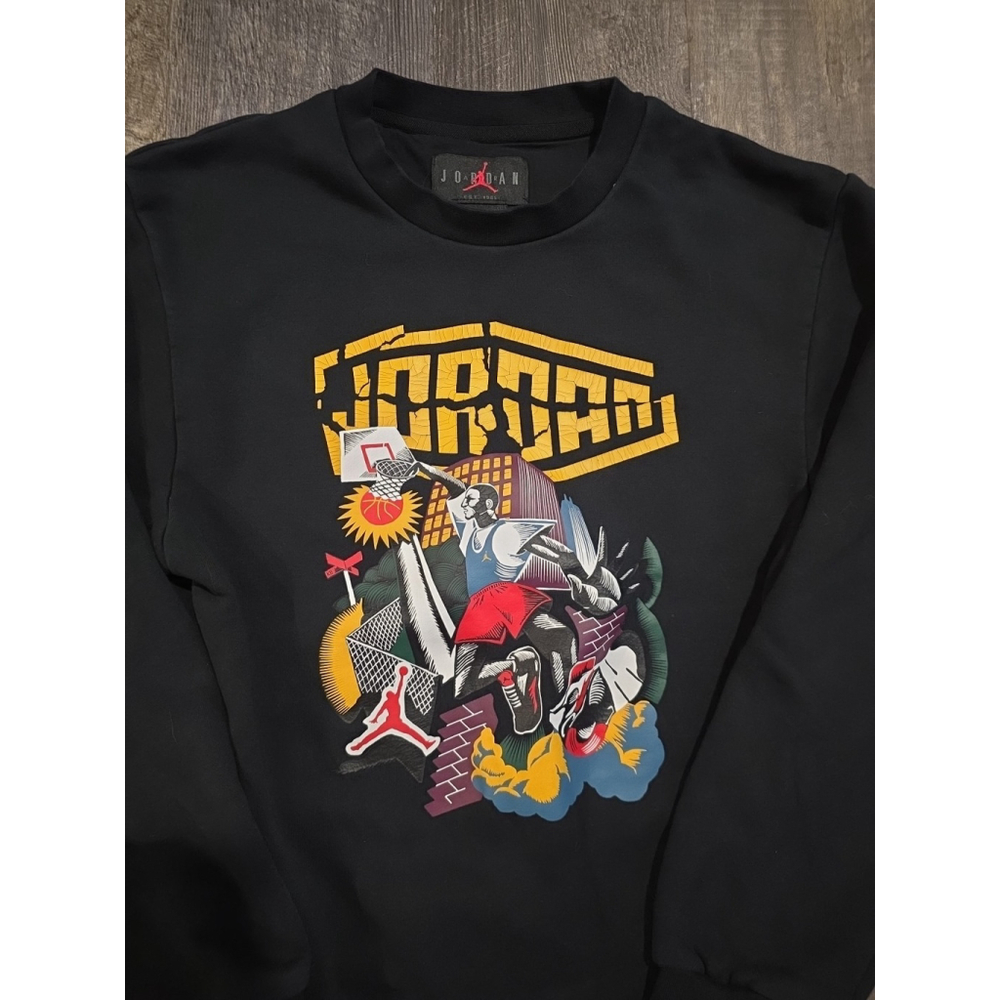 Jordan Shatter Sweater Design Men's Size XS Black Sweater
